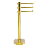 Allied Brass Vanity Top 3 Swing Arm Guest Towel Holder in Matte White