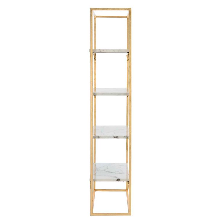 Safavieh Fiora Gold/White Metal Etagere