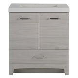 Stancliff 31 in. W x 19 in. D Bathroom Vanity in Elm Sky with Cultured Marble Vanity Top in White with White Sink