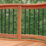 32 in. x 3/4 in. Black Pearl Matte Steel Round Baluster (10-Pack) - Super Arbor