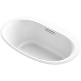 Underscore 5 ft. Center Drain Soaking Tub in White - Super Arbor