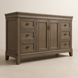 Home Decorators Collection Naples 60-Inch Distressed Grey Bathroom Vanity Cabinet