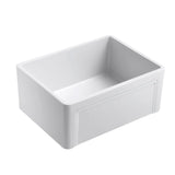 Olde London Farmhouse Fireclay 27 in. Single Bowl Kitchen Sink with Grid with Grid and Strainer - Super Arbor