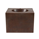 Premier Copper Products 24 in. Wall Mount Copper Vanity with Built-In Bathroom Sink in Oil Rubbed Bronze