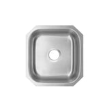 Undermount 18-Gauge Stainless Steel 16 in. 0-Hole Round Single Bowl Bar Sink