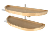 Rev-A-Shelf 4WLS Series Classic Wood Half-Moon 2-Shelf Lazy Susan – 32 in