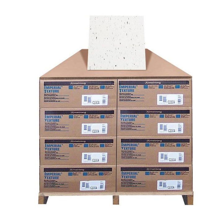 Armstrong Standard Excelon Imperial Texture 12 in. x 12 in. Polar White Vinyl Composition Tile, 1/8 in. Thick (1080 sq. ft. Pallet)