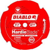 7-1/4 in. x 4-Teeth Polycrystalline Diamond (PCD) Tipped James Hardie/Fiber Cement Saw Blade - Super Arbor