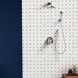 MSI Bianco Dolomite Dotty 12.31 in. x 12.36 in. x 10 mm Polished Marble Mesh-Mounted Mosaic Tile (10.6 sq. ft. / case)