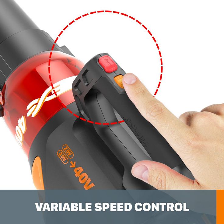 Worx POWER SHARE 40-Volt 430 CFM 90 MPH Leaf Blower Brushless Motor TOOL ONLY