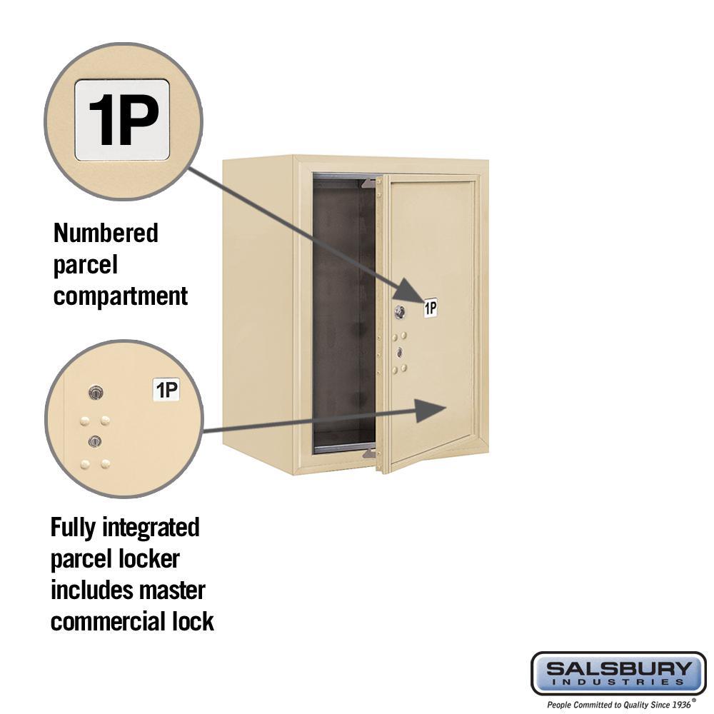 3800 Horizontal Series 1-Parcel Locker Surface Mount Mailbox - Super Arbor