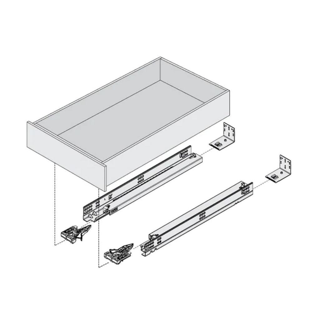 15 in. Full Extension Under Mount Soft Close Ball Bearing Drawer Slide with Rear Bracket Set (6-Pair) - Super Arbor