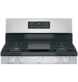 GE 30-in 5-Burner 5.0-cu ft Freestanding Gas Range, Stainless Steel (JGBS66REKSS)