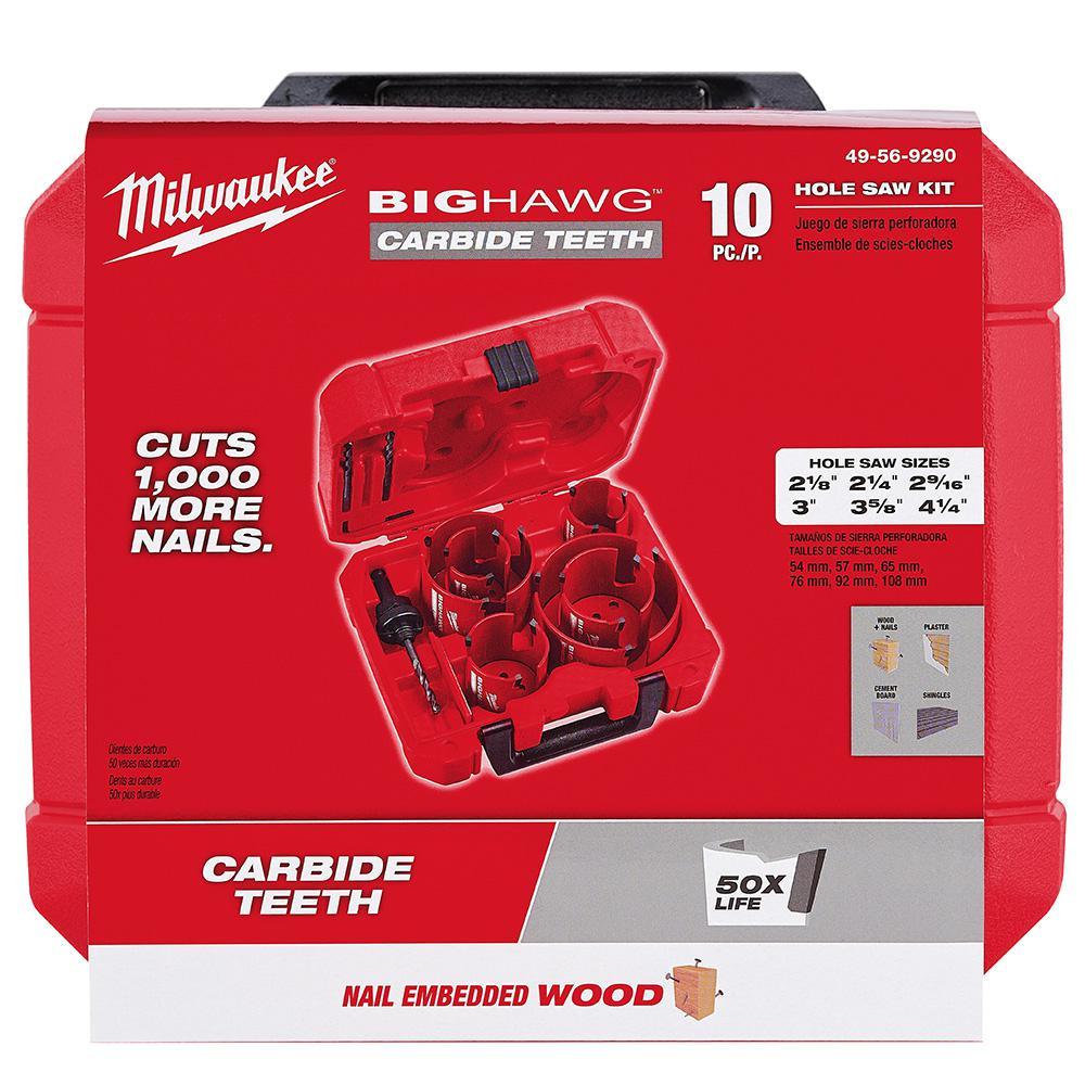 BIG HAWG Carbide Hole Saw Kit (10-Piece) - Super Arbor