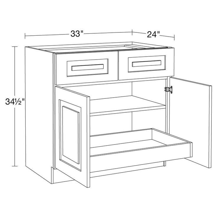Home Decorators Collection Grayson 33 in. W x 24 in. D x 34.5 in. H Assembled Plywood Base Kitchen Cabinet in Pearl Gray with 1ROT Soft Close