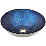Arc Series Vessel Sink in Frosted Blue - Super Arbor