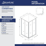 Cornerview 34-1/2 in. x 72 in. Framed Corner Sliding Shower Door Enclosure in Chrome without Handle - Super Arbor