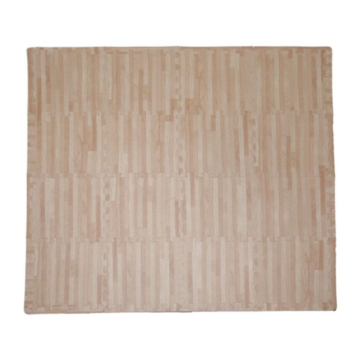 206996596 Soft EVA Foam Mat Flooring Tiles, Oak Wood Print, 16 PC, 12