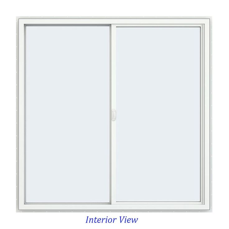 JELD-WEN FiniShield V-4500 59-1/2-in x 59-1/2-in x 3-in Jamb Left-operable Vinyl Black Sliding Window Full Screen Included