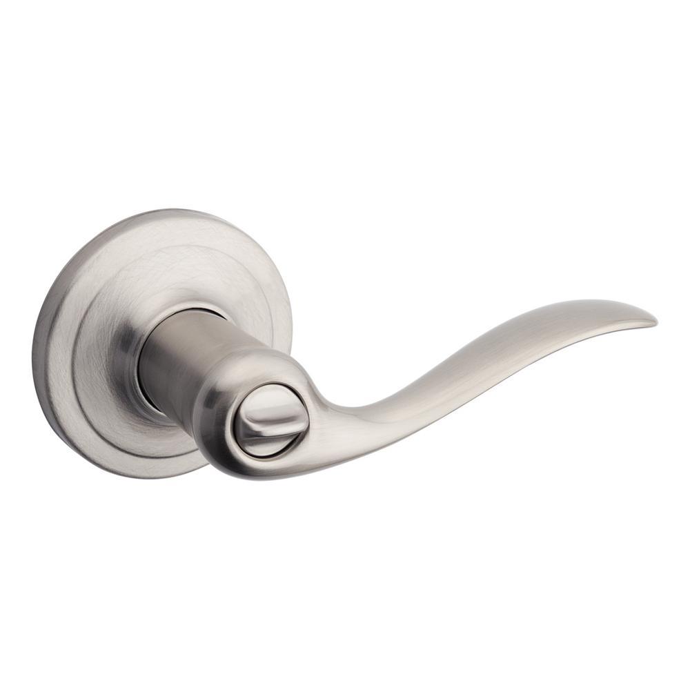 Tustin Satin Nickel Entry Door Lever featuring SmartKey Security - Super Arbor
