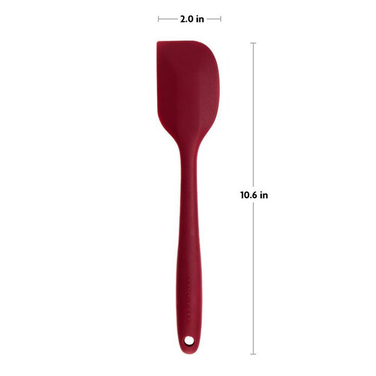 Premium Silicone BPA-Free, Spatula with Stainless Steel Core 500F Heat-Resistant, Non-Stick, Dishwasher Safe, Red