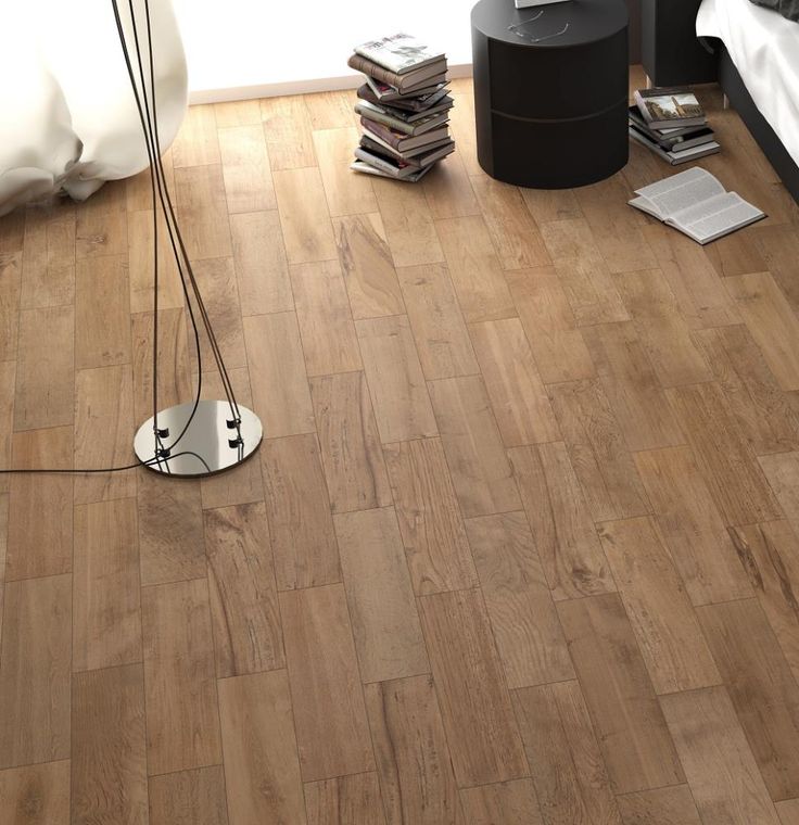 Style Selections Woods Natural 6-in x 24-in Porcelain Wood Look Floor Tile (Common: 6-in x 24-in; Actual: 5.84-in x 23.5-in)