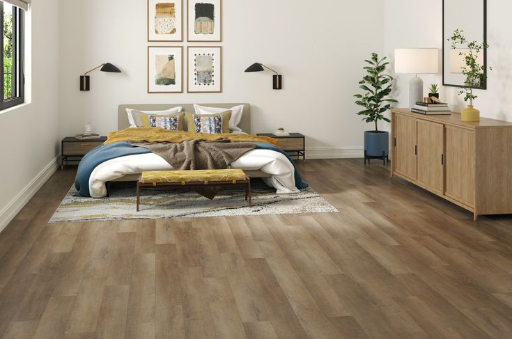 Style Selections Sisal Oak 6-mil x 6-in W x 48-in L Water Resistant Interlocking Luxury Vinyl Plank Flooring
