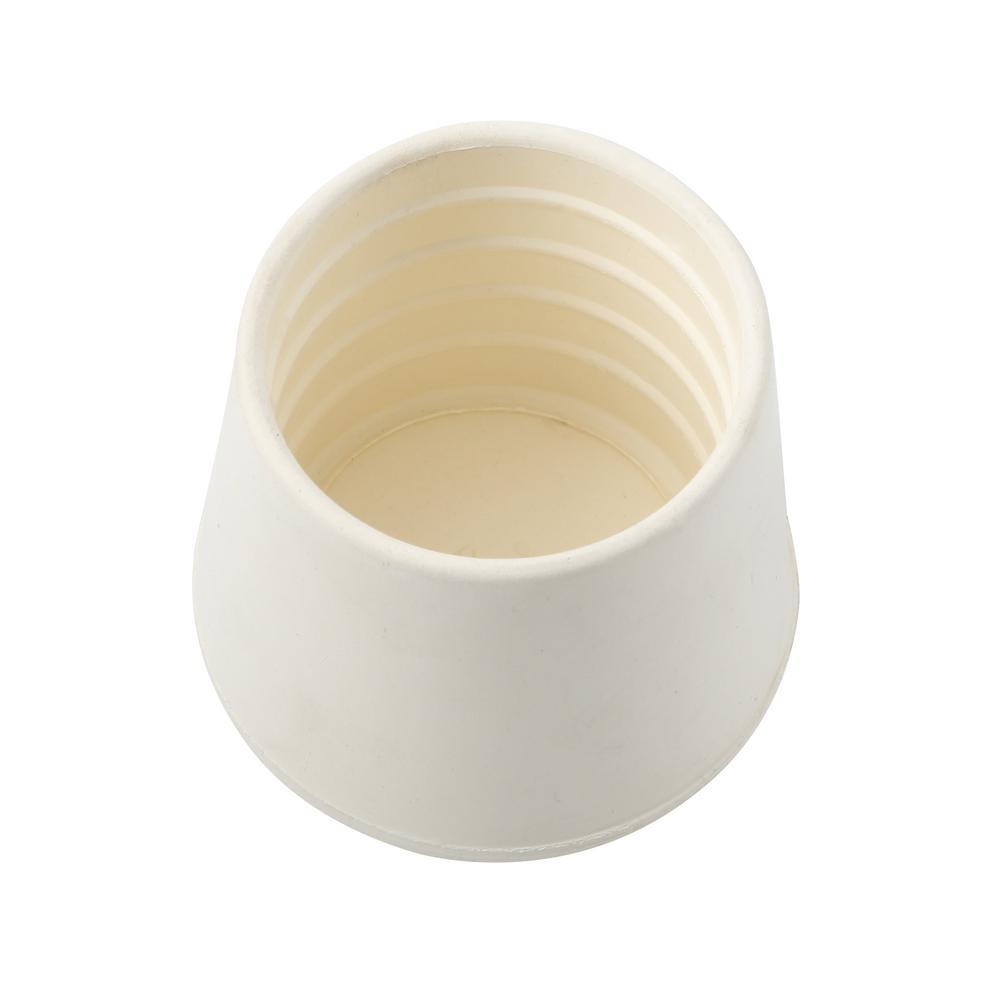 1-1/2 in. Off-White Rubber Leg Tips (2 per Pack) - Super Arbor