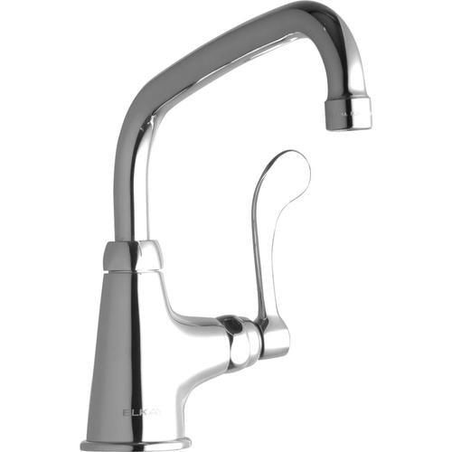 Elkay Chrome 1-Handle Deck-Mount Low-Arc Handle Commercial Kitchen Faucet