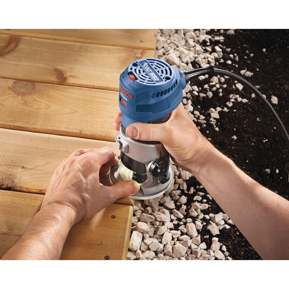 7 Amp 1-1/4 HP Variable Speed Fixed-Based Palm Corded Router Kit - Super Arbor
