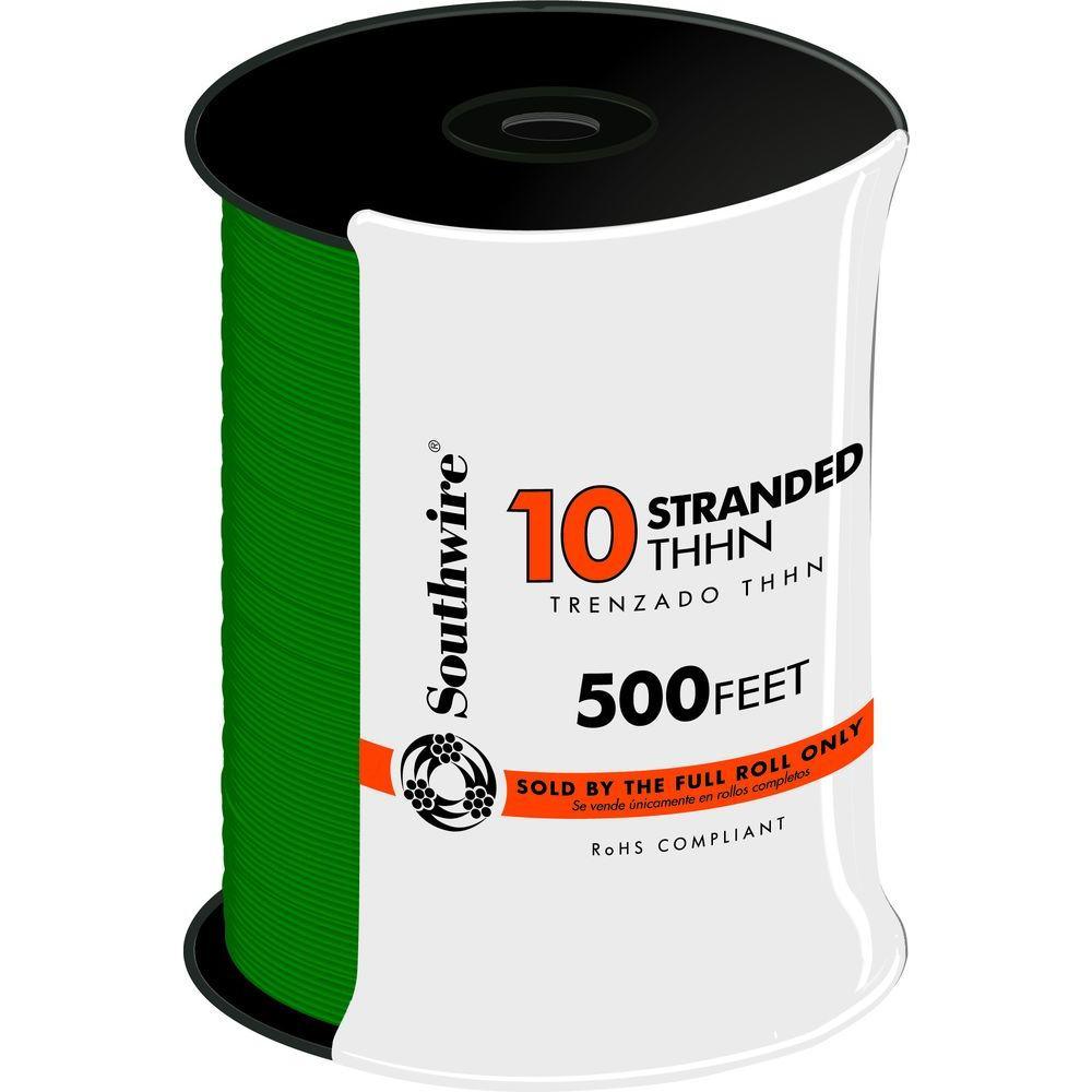 500 ft. 10 Black Stranded CU THHN Wire - Super Arbor