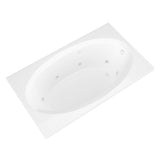 Imperial 7 ft. Rectangular Drop-in Whirlpool Bathtub in White - Super Arbor