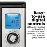 1500 W 6-Slice Stainless Steel Digital Countertop Oven with Convection and Rotisserie