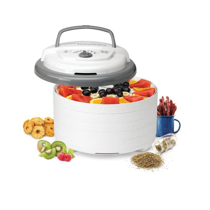 Snackmaster Pro 5-Tray White Food Dehydrator with Temperature Control
