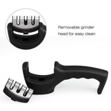 LIGHTSMAX Manual Knife Sharpener with 3-Stages