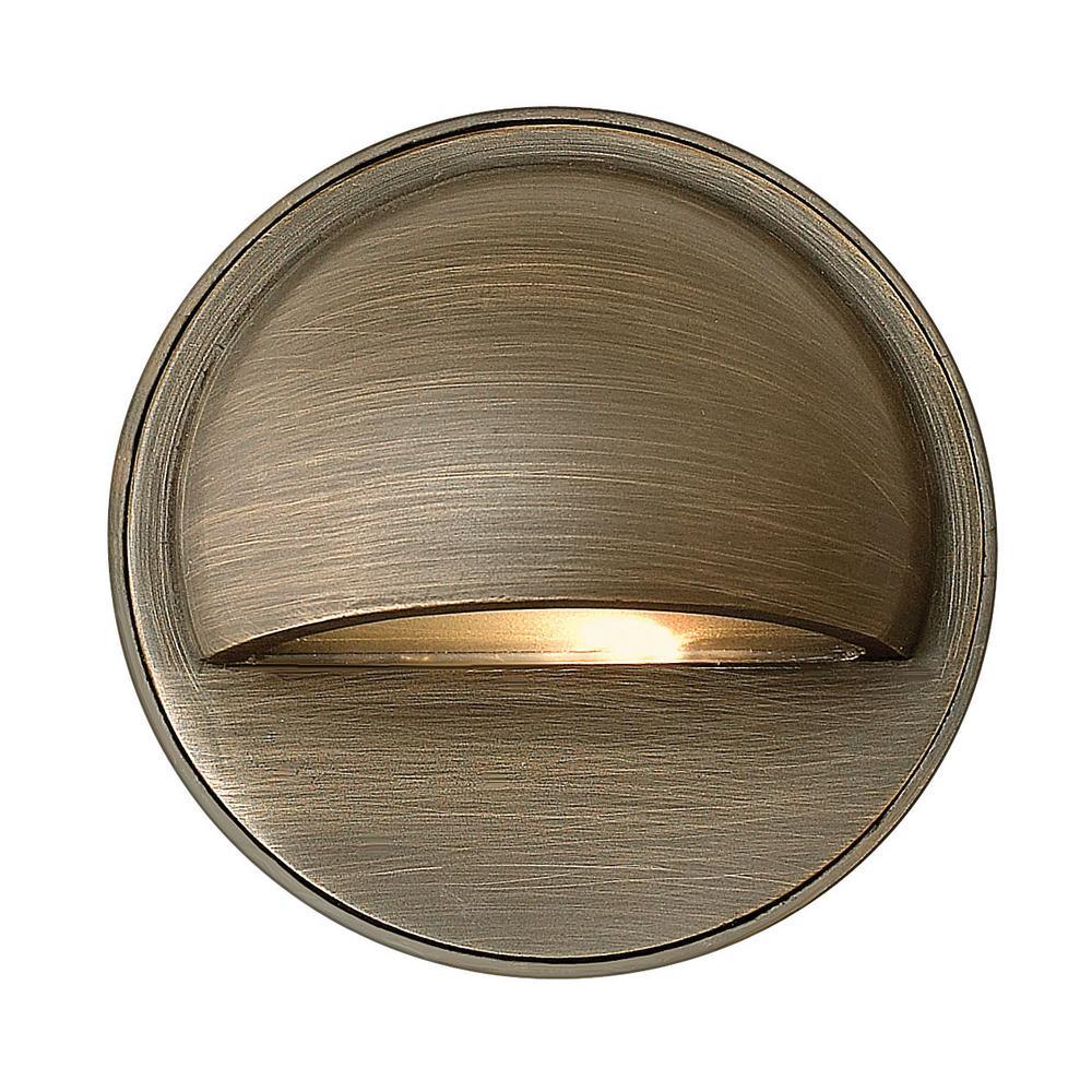 Hardy Island Round Eyebrow Matte Bronze LED Deck Sconce - Super Arbor