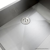 Handmade Farmhouse Apron-Front Stainless Steel 33 in. Single Bowl Kitchen Sink