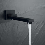 1-Spray Patterns with 2.5 GPM 10 in. 3-Way Wall Mount Rain Dual Shower Heads with Tub Shower Faucet in Matte Black - Super Arbor