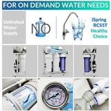 500GPD Residential and Light Commercial Under Sink Tankless Reverse Osmosis Water Filter System with 1:1 Drain Ratio