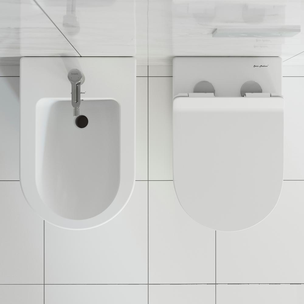 St. Tropez Elongated Toilet Bowl Only in Glossy White - Super Arbor