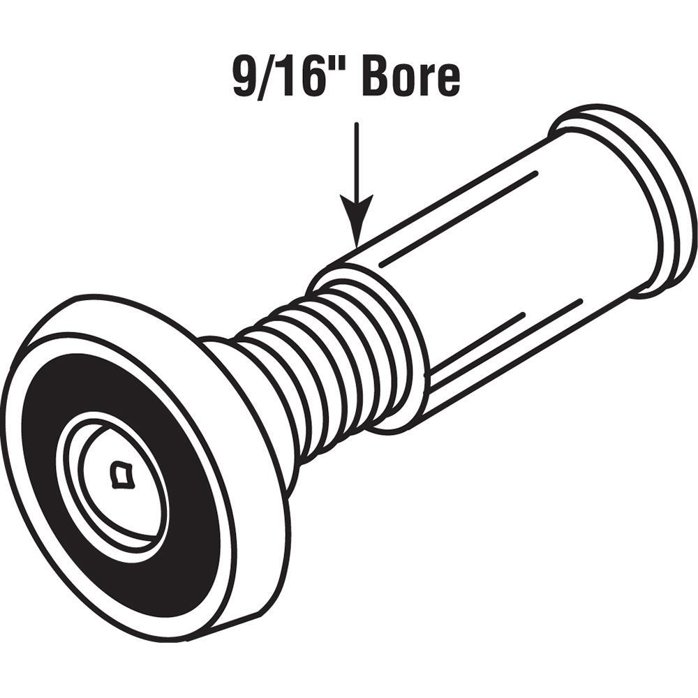9/16 in. Bore 200-Degree Solid Brass. Bright Brass Finish, Door Viewer - Super Arbor