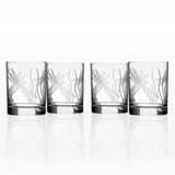 Dragonfly 14 oz. Clear Double Old Fashioned Glass (Set of 4)