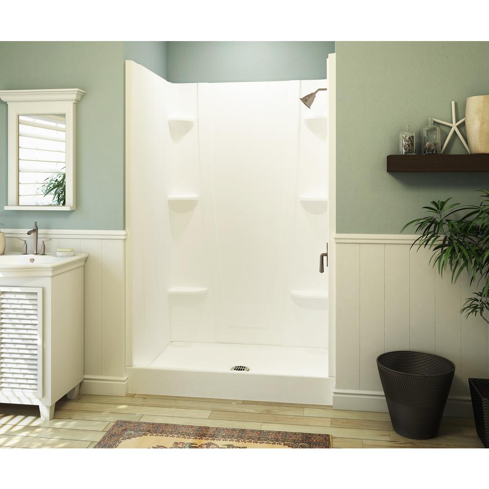 A2 8 in. x 48 in. x 74 in. 1-piece Direct-to-Stud Shower Wall Panel in White - Super Arbor