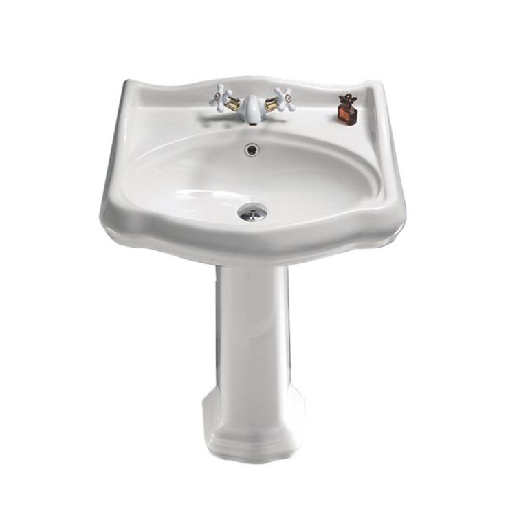 Nameeks Traditional Pedestal Sink in White