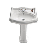 Nameeks Traditional Pedestal Sink in White
