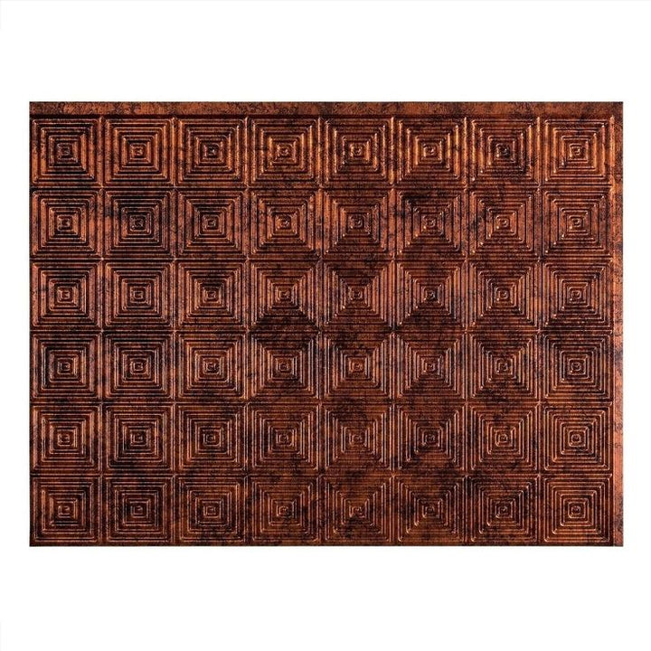 Fasade Easy Installation Miniquattro Moonstone Copper Backsplash Panel for Kitchen and Bathrooms (6
