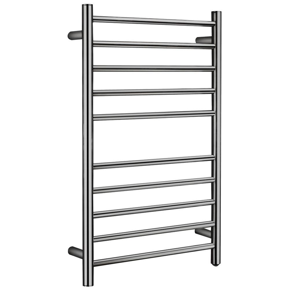 Bali Series 10-Bar Stainless Steel Wall Mounted Electric Towel Warmer in Polished Chrome - Super Arbor