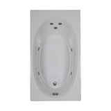 60 in. Rectangular Drop-in Whirlpool Bathtub in White - Super Arbor