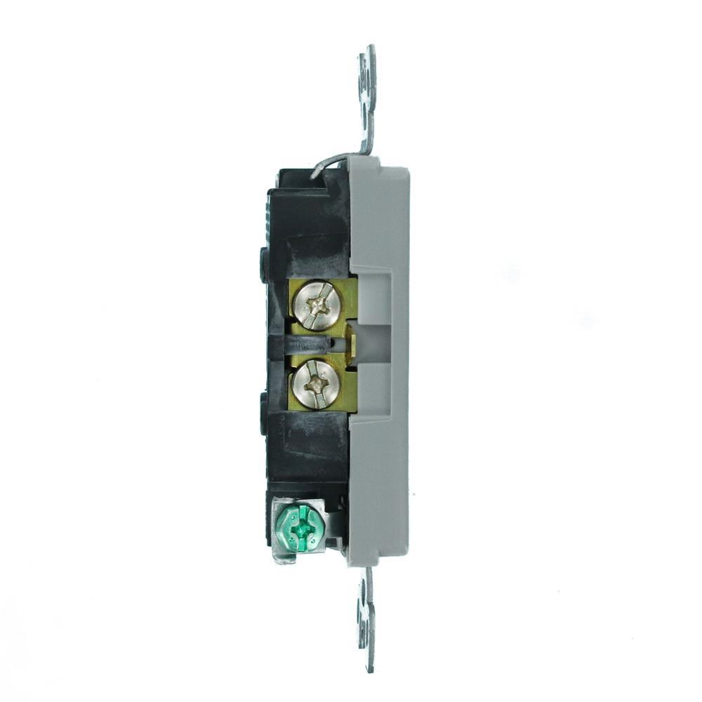 15 Amp J-Box Kit Duplex Outlet, White/Gray - Super Arbor