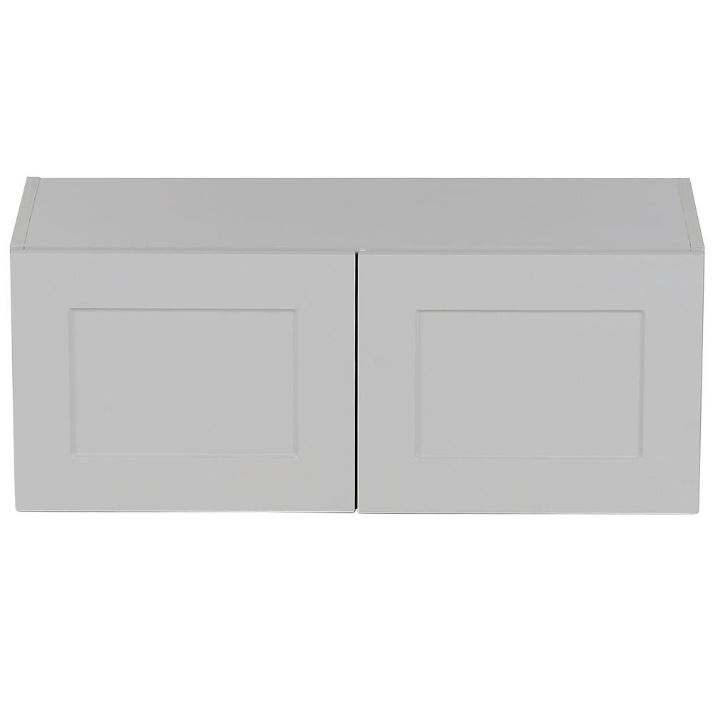 Cambridge Shaker Assembled 30x42x12.5 in. Wall Cabinet with 2 Soft Close Doors in White - Super Arbor